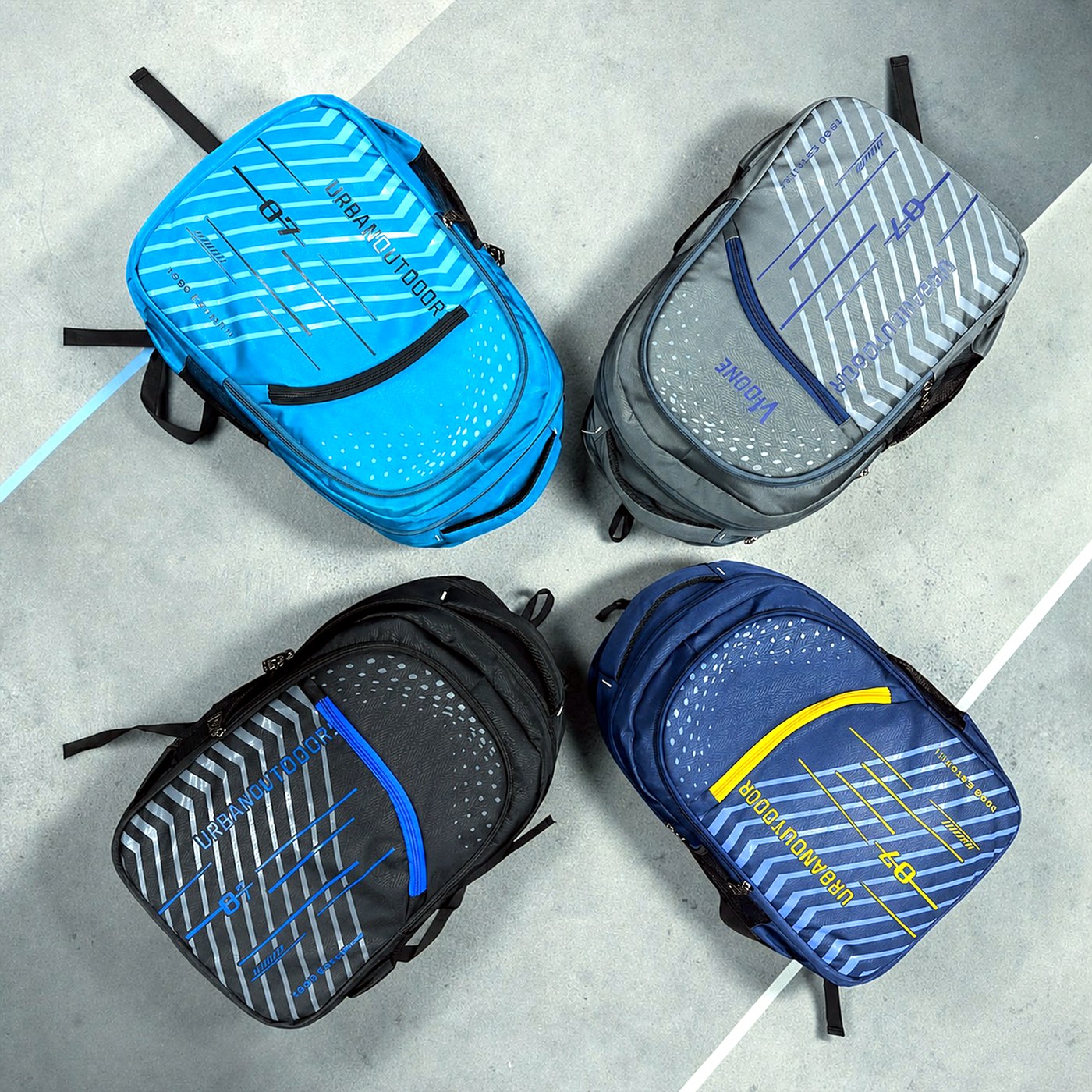 Urban Outdoor Printed Backpack (4 Colours) — College Bags from Design Bags, front view