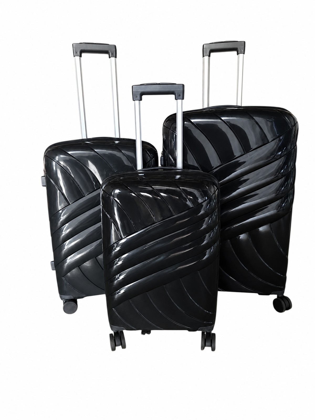 Virgin PP Hard-Shell Trolley Set (3 Sizes) — Trolleys from Design Bags, front view
