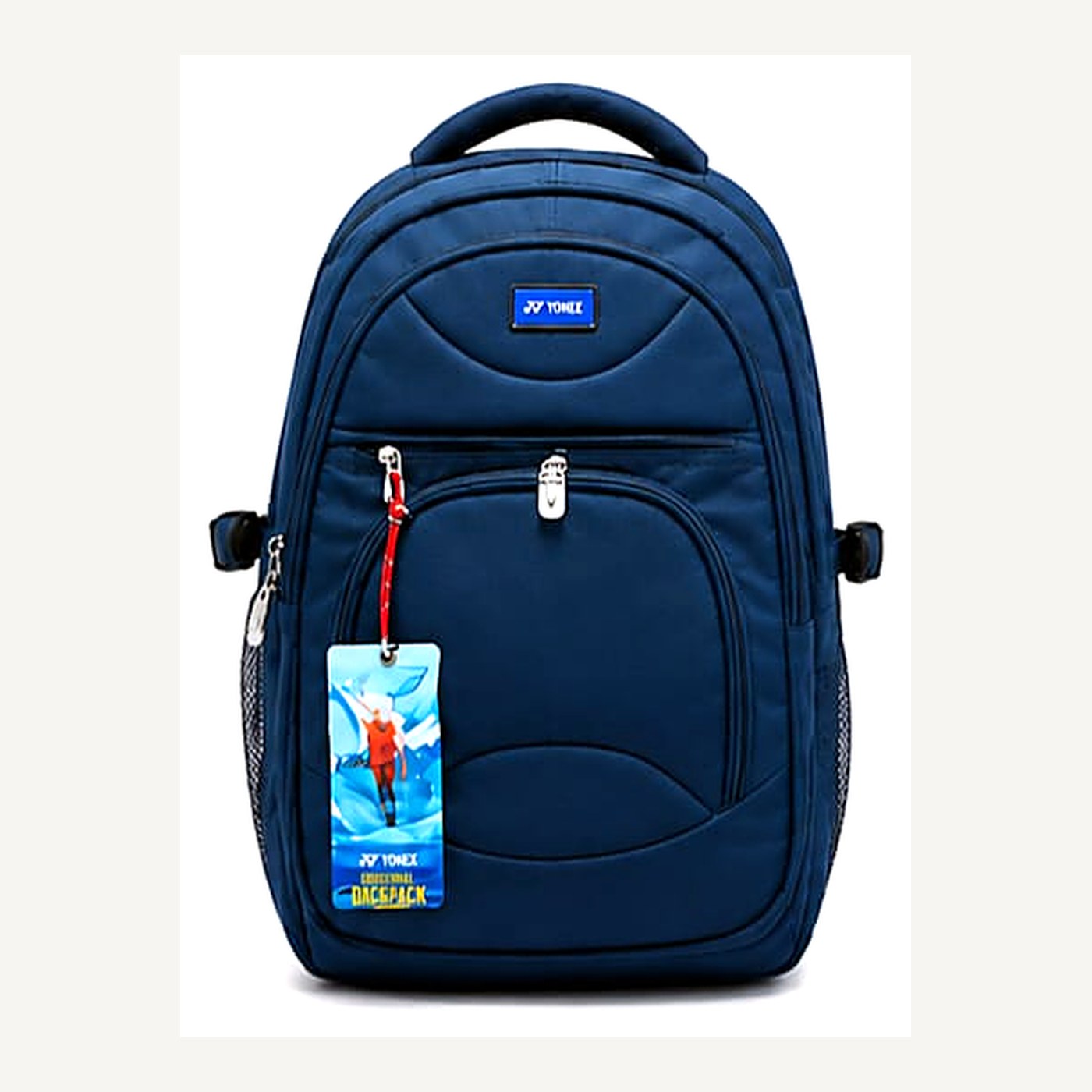 Navy Sports Backpack — College Bags from Design Bags, front view