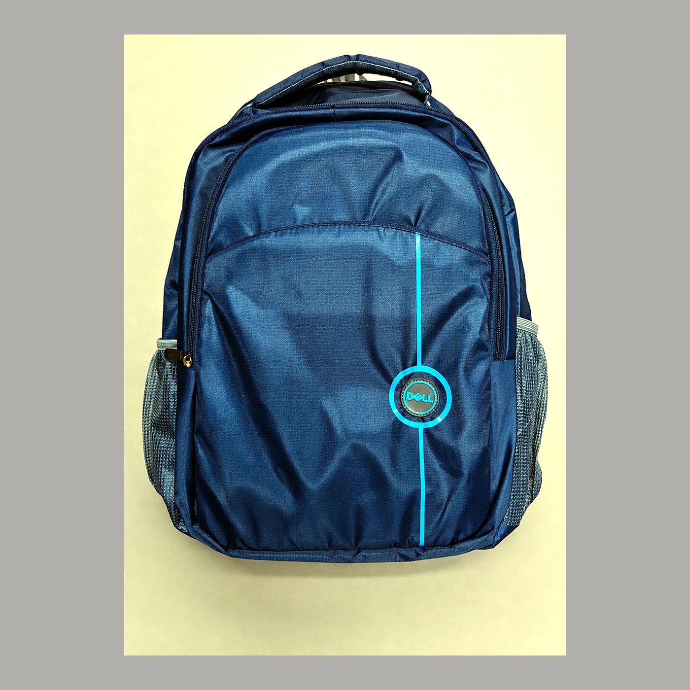 Navy Textured Laptop Backpack — Laptop Bags from Design Bags, front view