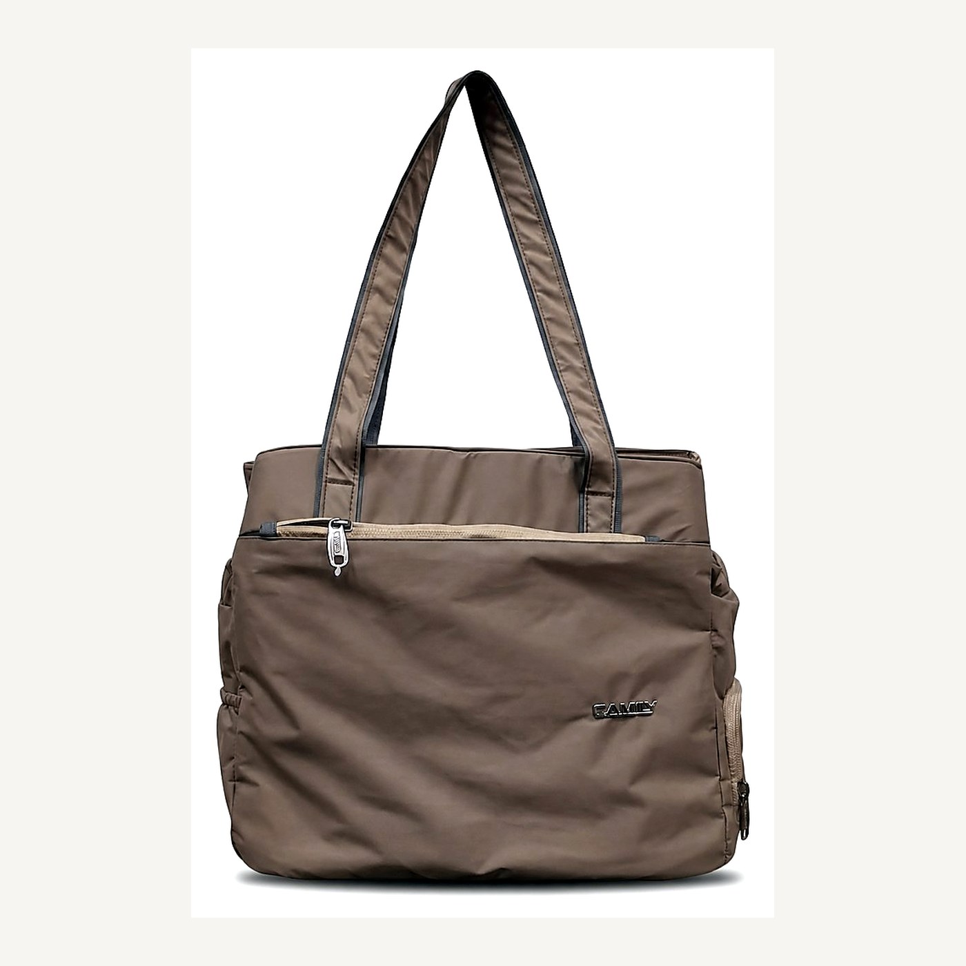 Everyday Nylon Tote (Mocha) — Ladies Handbags from Design Bags, front view