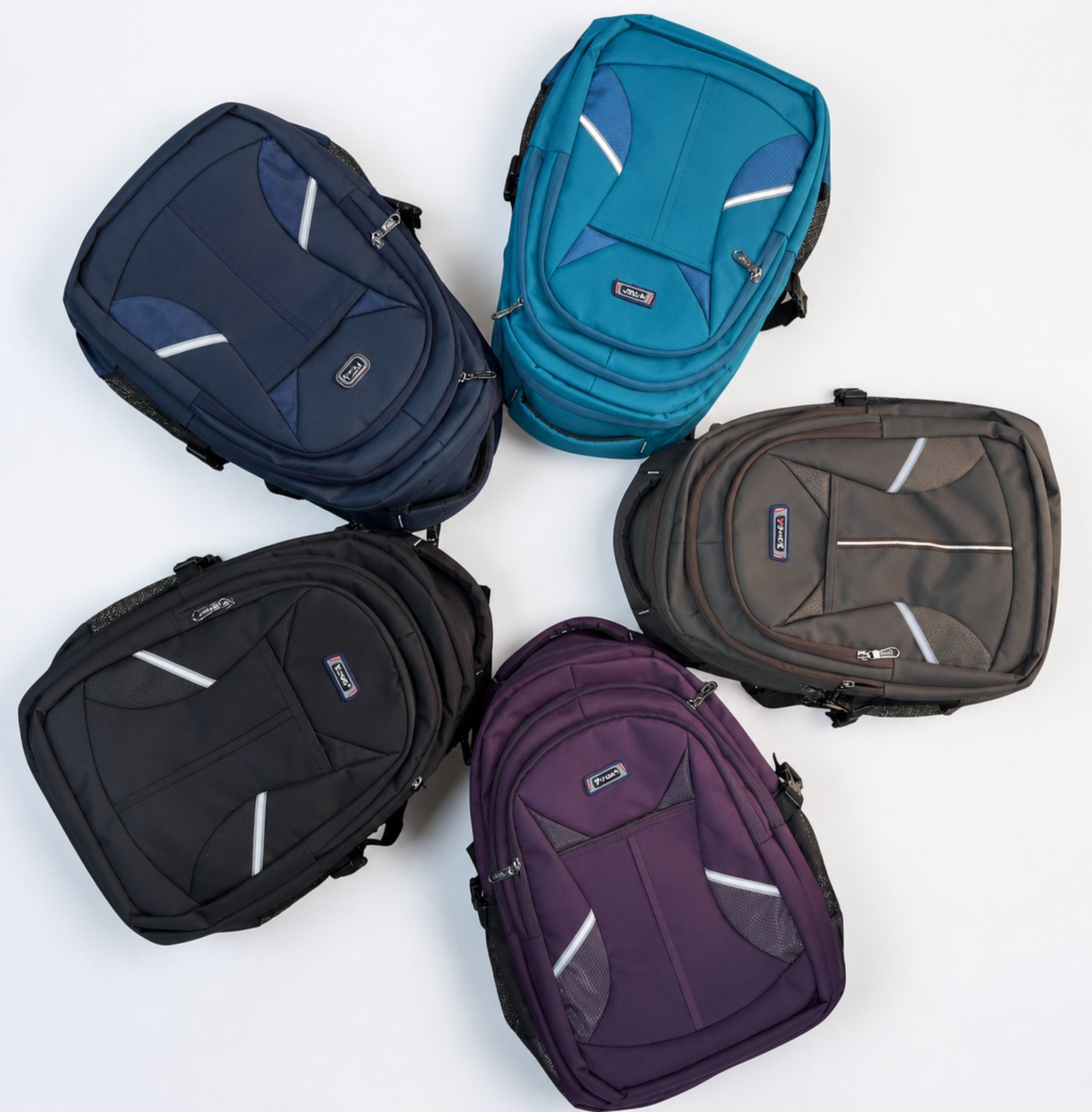 Triple-Zip School Backpack (6 Colours) — School Bags from Design Bags, front view